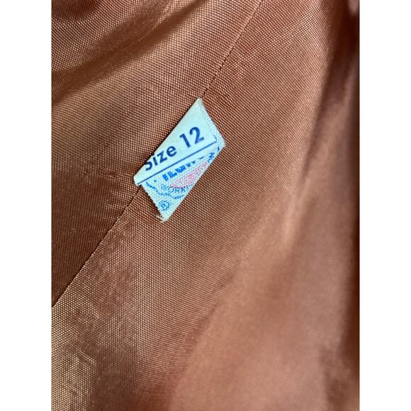 Vintage 70s Century Boston Tweed Wool Blazer Brown Open Front Heritage Academia - Picture 10 of 13